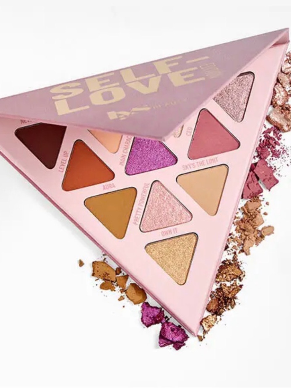 Self Love Triangle Eyeshadow Palette - Pink & Gold Shades